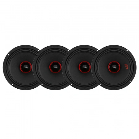 4-pack Bass Habit SPL Elite SE2200M, brutal 8" midbas
