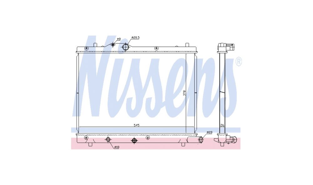 Kylare, motorkylning - 69404 - (Nissens)